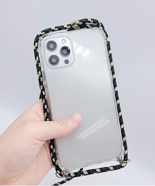 Lace Ladies（レースレディース）の「パラコード付き クリアiPhoneケース（スマホケース/カバー・レディース・グリーン/ブラック/ホワイト・B/F/K/I/C/D/H/A/G/E/J/Q/O/R/P/V/W/U/X）」の3枚目の写真