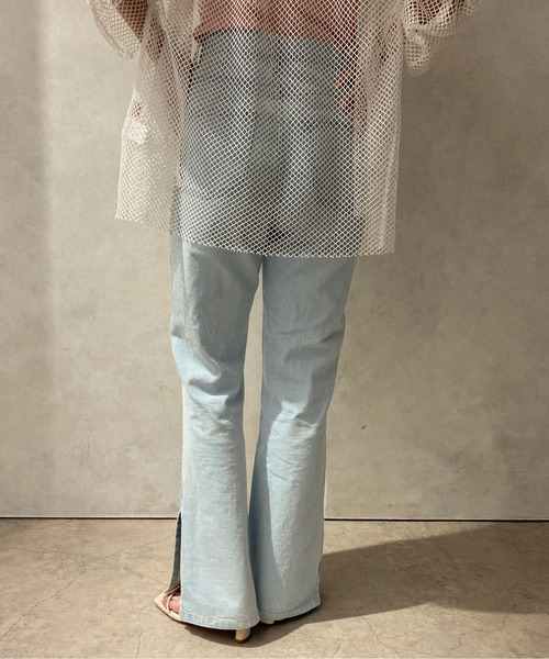 apres jour clair（アプレジュールクレア）の「【apres jour clair】スリットフレアデニム【ZOZOTOWN限定アイテム】（デニムパンツ・レディース・ピンク/インディゴブルー/ライトブルー/ブラウン・MEDIUM/X-LARGE/SMALL）」の8枚目の写真