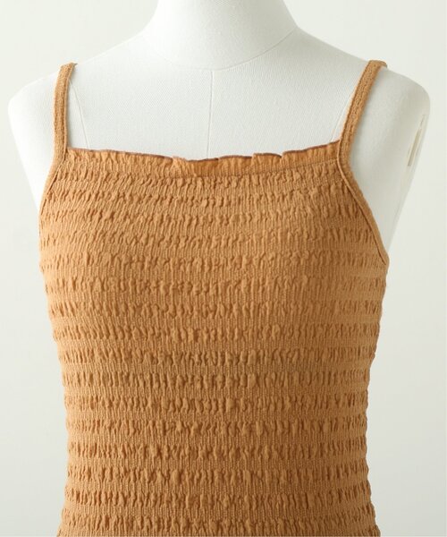 RAY CASSIN（レイカズン）の「くしゅくしゅカップ付きキャミ（キャミソール・レディース・ブラウン/オレンジ/キナリ/ベージュ・FREE）」の22枚目の写真