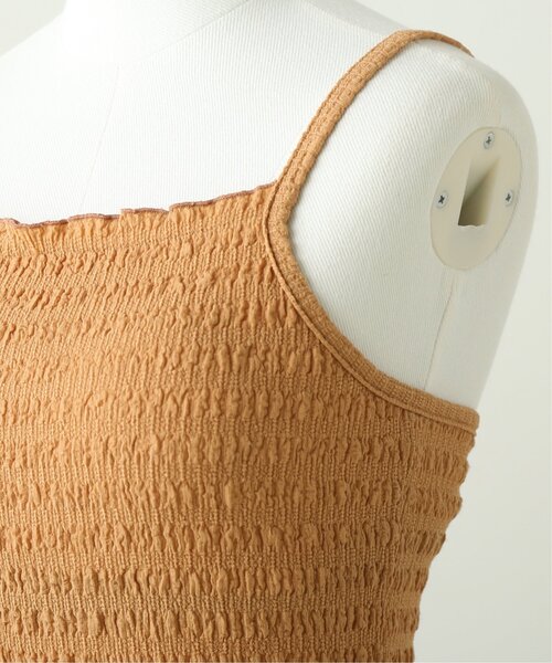 RAY CASSIN（レイカズン）の「くしゅくしゅカップ付きキャミ（キャミソール・レディース・ブラウン/オレンジ/キナリ/ベージュ・FREE）」の18枚目の写真