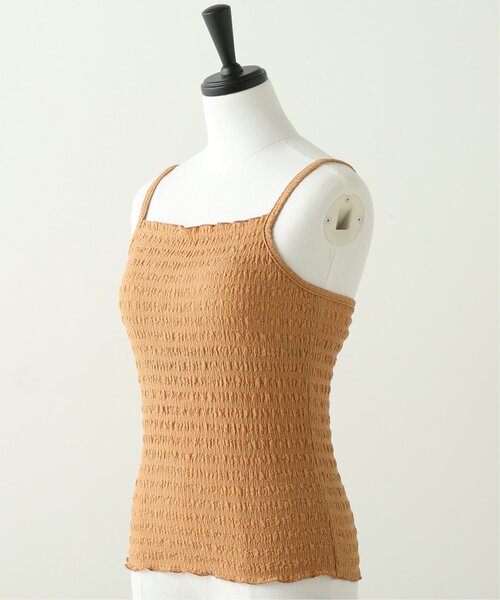 RAY CASSIN（レイカズン）の「くしゅくしゅカップ付きキャミ（キャミソール・レディース・ブラウン/オレンジ/キナリ/ベージュ・FREE）」の17枚目の写真