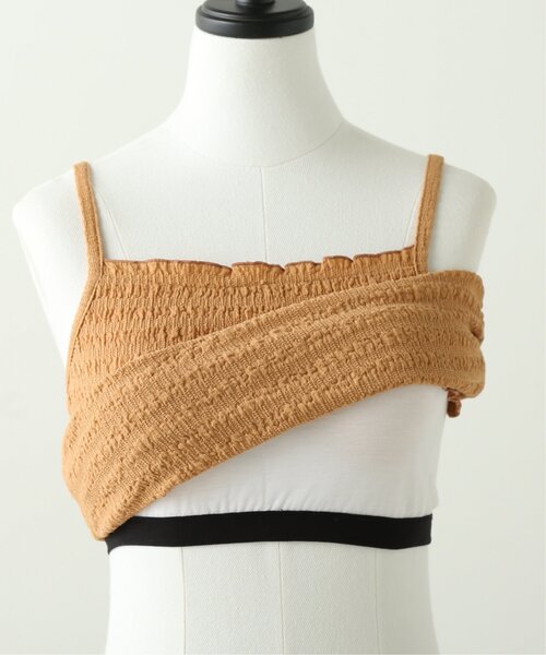 RAY CASSIN（レイカズン）の「くしゅくしゅカップ付きキャミ（キャミソール・レディース・ブラウン/オレンジ/キナリ/ベージュ・FREE）」の12枚目の写真