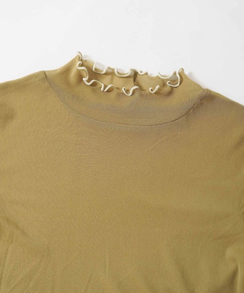 Crisp yours（クリスプユアーズ）の「メロウメッシュTシャツ（Tシャツ/カットソー・レディース・カーキ/アイボリー/テラコッタ・FREE）」の21枚目の写真
