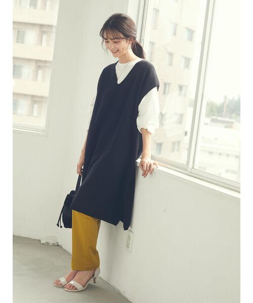 CRAFT STANDARD BOUTIQUE（クラフトスタンダードブティック）の「ジレニットワンピース　＊◇（ベスト・レディース・ブラック/モカ/オリーブ・FREE）」の21枚目の写真