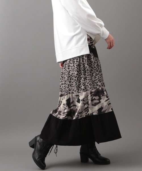 AVIREX（アヴィレックス）の「パターンチェンジスカート/ PATTERN CHANGE SKIRT（スカート・レディース・ブラック/ブラウン/レッド・FREE）」の14枚目の写真