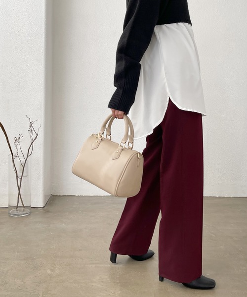 Shelly island（シェリーアイランド）の「ボストンバッグ（ボストンバッグ・レディース・グリーン/ベージュ/ブラック・FREE）」の21枚目の写真