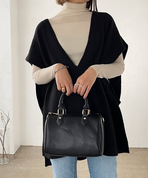 Shelly island（シェリーアイランド）の「ボストンバッグ（ボストンバッグ・レディース・グリーン/ベージュ/ブラック・FREE）」の18枚目の写真