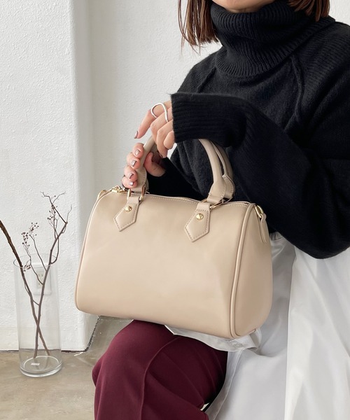 Shelly island（シェリーアイランド）の「ボストンバッグ（ボストンバッグ・レディース・グリーン/ベージュ/ブラック・FREE）」の13枚目の写真