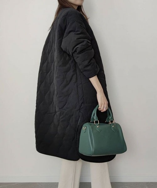 Shelly island（シェリーアイランド）の「ボストンバッグ（ボストンバッグ・レディース・グリーン/ベージュ/ブラック・FREE）」の12枚目の写真