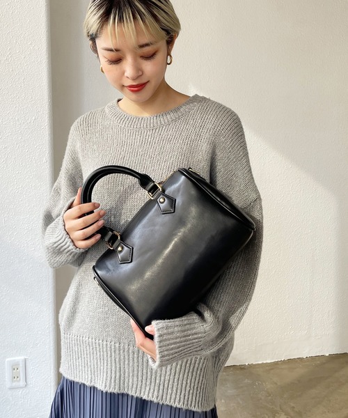 Shelly island（シェリーアイランド）の「ボストンバッグ（ボストンバッグ・レディース・グリーン/ベージュ/ブラック・FREE）」の9枚目の写真