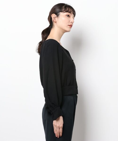 mysty woman(ミスティウーマン)の「楊柳フェミニンブラウス 236585(シャツ/ブラウス・レディース・ブラック/グリーン/キャメル・FREE)」の21枚目の写真