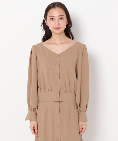 mysty woman(ミスティウーマン)の「楊柳フェミニンブラウス 236585(シャツ/ブラウス・レディース・ブラック/グリーン/キャメル・FREE)」の8枚目の写真