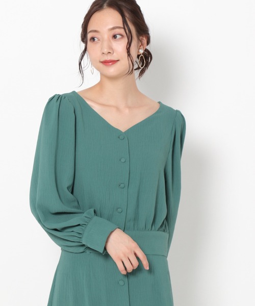 mysty woman(ミスティウーマン)の「楊柳フェミニンブラウス 236585(シャツ/ブラウス・レディース・ブラック/グリーン/キャメル・FREE)」の17枚目の写真