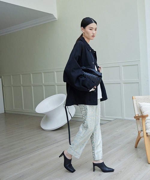chuclla(チュクラ)の「【chuclla】【2021/AW】Cotton soutien collar jacket chwt21a01(その他アウター・レディース・クリーム/ブラック・FREE)」の11枚目の写真