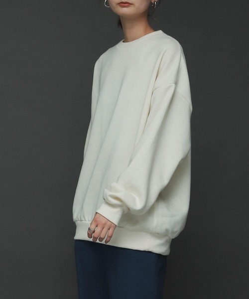 SENSE OF PLACE by URBAN RESEARCH（センスオブプレイスバイアーバンリサーチ）の「『XLサイズWEB/一部店舗限定』ウラキモウカラースウェットシャツ（スウェット・メンズ・ライトブルー/ブラック/パープル/ブルー/グリーン/アイボリー/ライトベージュ/オレンジ・MEDIUM/LARGE/X-LARGE）」の2枚目の写真