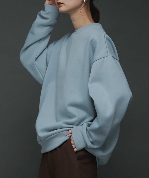 SENSE OF PLACE by URBAN RESEARCH（センスオブプレイスバイアーバンリサーチ）の「『XLサイズWEB/一部店舗限定』ウラキモウカラースウェットシャツ（スウェット・メンズ・ライトブルー/ブラック/パープル/ブルー/グリーン/アイボリー/ライトベージュ/オレンジ・MEDIUM/LARGE/X-LARGE）」の5枚目の写真