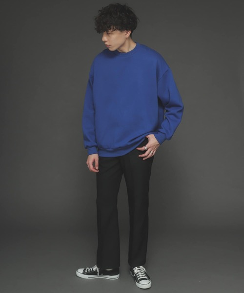SENSE OF PLACE by URBAN RESEARCH（センスオブプレイスバイアーバンリサーチ）の「『XLサイズWEB/一部店舗限定』ウラキモウカラースウェットシャツ（スウェット・メンズ・ライトブルー/ブラック/パープル/ブルー/グリーン/アイボリー/ライトベージュ/オレンジ・MEDIUM/LARGE/X-LARGE）」の12枚目の写真
