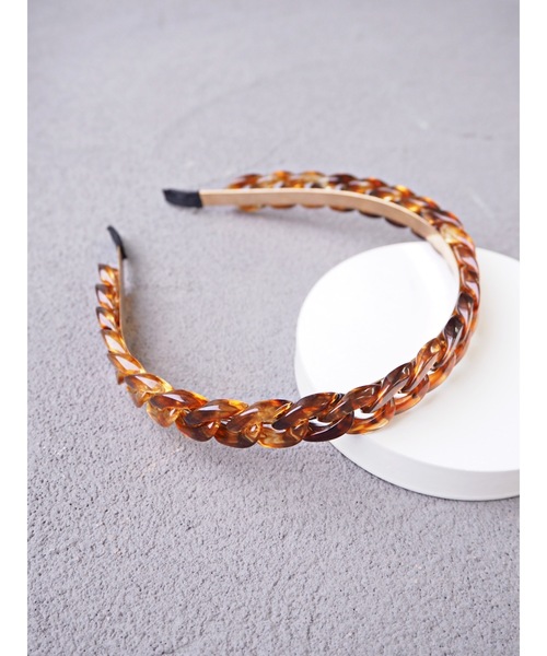 jumelle（ジュメロ）の「ツイストカチューシャ（カチューシャ・レディース・アイボリー/ブラウン・FREE）」の14枚目の写真