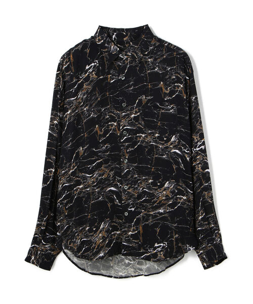 DANKE SCHON（ダンケシェーン）の「DankeSchon/ダンケシェーン/イペカビスコース大理石 ロングスリーブシャツ（シャツ/ブラウス・メンズ・ブラック/ベージュ・FREE）」の2枚目の写真