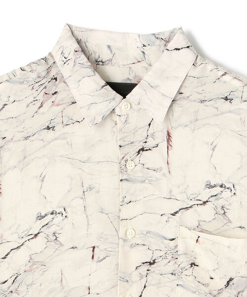 DANKE SCHON（ダンケシェーン）の「DankeSchon/ダンケシェーン/イペカビスコース大理石 ロングスリーブシャツ（シャツ/ブラウス・メンズ・ブラック/ベージュ・FREE）」の3枚目の写真