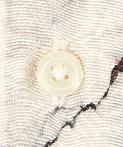 DANKE SCHON（ダンケシェーン）の「DankeSchon/ダンケシェーン/イペカビスコース大理石 ロングスリーブシャツ（シャツ/ブラウス・メンズ・ブラック/ベージュ・FREE）」の5枚目の写真