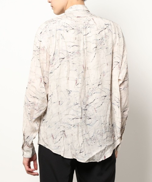 DANKE SCHON（ダンケシェーン）の「DankeSchon/ダンケシェーン/イペカビスコース大理石 ロングスリーブシャツ（シャツ/ブラウス・メンズ・ブラック/ベージュ・FREE）」の13枚目の写真