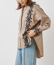 prose verse | フロント×カフス刺繍ブラウス(シャツ/ブラウス)