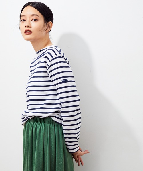 SAINT JAMES（セントジェームス）の「【SAINT JAMES】MORLAIX（Tシャツ/カットソー・レディース・ホワイト/ネイビー/ブラック系その他・1）」の3枚目の写真