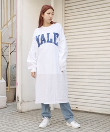 ROOPTOKYO（ループトウキョウ）の「2tone sports one-piece ls tee ワンピース YALE ツートーン ロングワンピース カレッジ ドロップショルダー（ワンピース・メンズ）」
