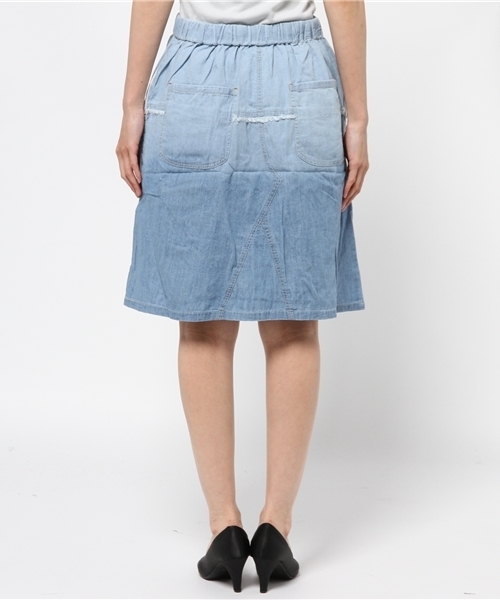 チャイハネ（チャイハネ）の「【チャイハネ】デニムグラデーションスカート（デニムスカート・レディース・ライトブルー/ブルー・FREE）」の5枚目の写真