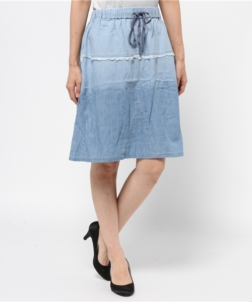 チャイハネ（チャイハネ）の「【チャイハネ】デニムグラデーションスカート（デニムスカート・レディース・ライトブルー/ブルー・FREE）」の15枚目の写真
