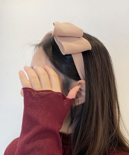 CEMONEMO（セモネモ）の「クラシカル ダブルリボン カチューシャ（カチューシャ・レディース・ブラック/ベージュ/ワイン・FREE）」の16枚目の写真