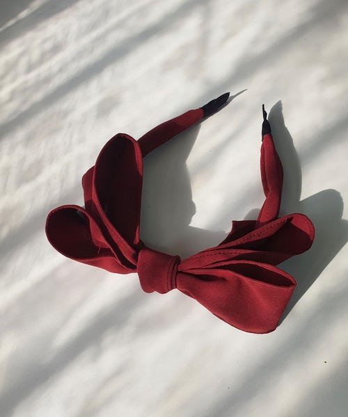 CEMONEMO（セモネモ）の「クラシカル ダブルリボン カチューシャ（カチューシャ・レディース・ブラック/ベージュ/ワイン・FREE）」の18枚目の写真