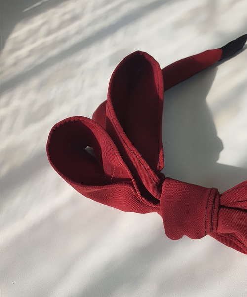 CEMONEMO（セモネモ）の「クラシカル ダブルリボン カチューシャ（カチューシャ・レディース・ブラック/ベージュ/ワイン・FREE）」の10枚目の写真