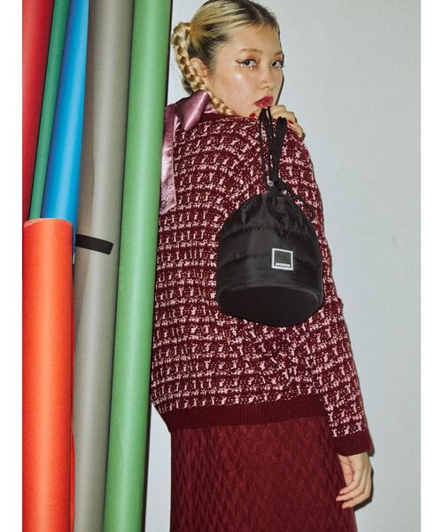 jouetie（ジュエティ）の「Vネックレトロカーディガン（カーディガン/ボレロ・レディース・ブラック/パープル/ボルドー・MEDIUM）」の7枚目の写真