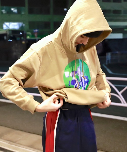 Bonjour Girl（ボンジュールガール）の「【Bonjour Girl/ボンジュールガール】とんだ林蘭 × Bonjour Girl スウェットフーディー（パーカー・レディース・カーキ/ピンク・S/M）」の9枚目の写真