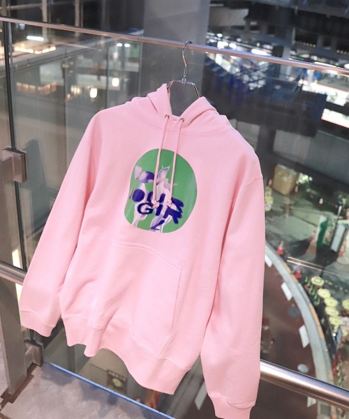 Bonjour Girl（ボンジュールガール）の「【Bonjour Girl/ボンジュールガール】とんだ林蘭 × Bonjour Girl スウェットフーディー（パーカー・レディース・カーキ/ピンク・S/M）」の13枚目の写真