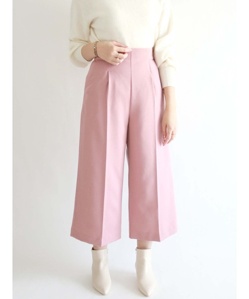 Te chichi（テチチ）の「ウーリッシュワイドクロップドパンツ（その他パンツ・レディース・ベージュ/ネイビー/ピンク・SMALL/MEDIUM）」の3枚目の写真