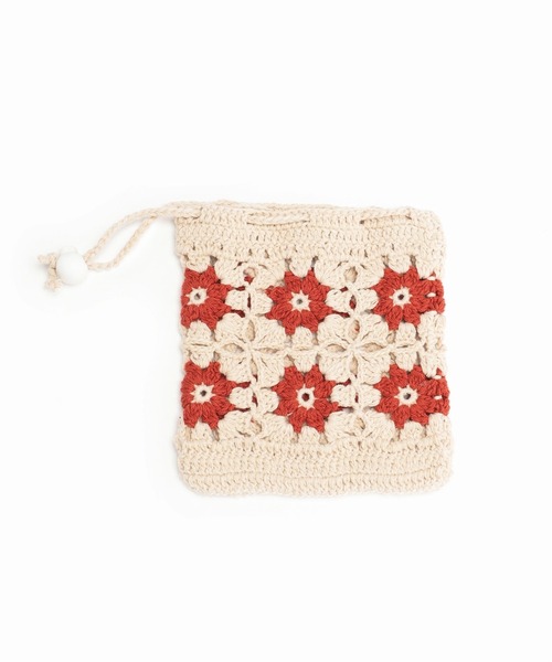 JOURNAL STANDARD relume（ジャーナルスタンダード　レリューム）の「CALIFORNIA クロシェニットポーチ（ボディバッグ/ウエストポーチ・メンズ・ホワイト/ブラック/イエロー/ブラック系その他・FREE）」の7枚目の写真