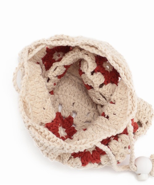 JOURNAL STANDARD relume（ジャーナルスタンダード　レリューム）の「CALIFORNIA クロシェニットポーチ（ボディバッグ/ウエストポーチ・メンズ・ホワイト/ブラック/イエロー/ブラック系その他・FREE）」の9枚目の写真