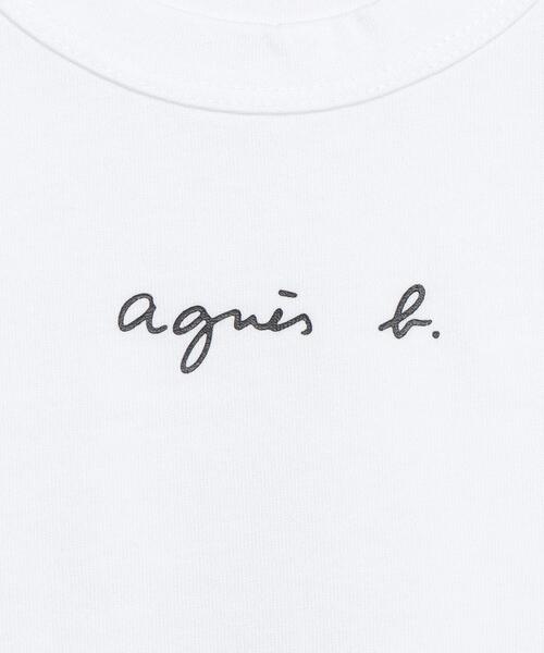 agnes b.（アニエスベー）の「WEB限定 S179 E TS キッズ ロゴTシャツ（Tシャツ/カットソー・キッズ・ホワイト・6YEAR/8YEAR/10YEAR/12YEAR/4YEAR）」の4枚目の写真