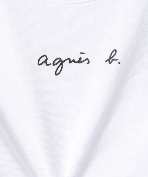 agnes b.（アニエスベー）の「WEB限定 S179 E TS キッズ ロゴTシャツ（Tシャツ/カットソー・キッズ・ホワイト・6YEAR/8YEAR/10YEAR/12YEAR/4YEAR）」の3枚目の写真