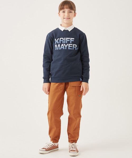 KRIFF MAYER Kid's Collection（クリフメイヤーキッズコレクション）の「裾ゴムミニカーゴパンツ（カーゴパンツ・キッズ・ベージュ/ネイビー/カーキ/レンガ/チャコール・120/130/140/150/160/170）」の10枚目の写真