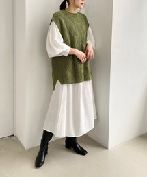 LOWRYS FARM | ニットベストフハク２Ｐワンピース　263833(ワンピース)