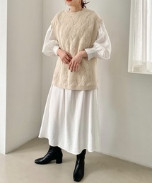 LOWRYS FARM | ニットベストフハク２Ｐワンピース　263833(ワンピース)