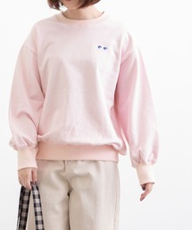 バード刺繍ビッグトレーナー