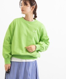 バード刺繍ビッグトレーナー