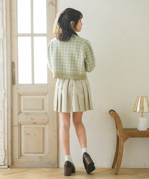 ems excite（エムズエキサイト）の「チェックショートカーデ（カーディガン/ボレロ・レディース・ブラック/オレンジ/グリーン・FREE）」の14枚目の写真