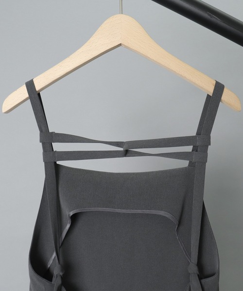 FEMMENT(ファモン)の「【 FEMMENT / ファモン 】 Dry polyester camisole dress / キャミソールドレス(ワンピース・レディース・ダークグレー/ライトカーキ・1)」の10枚目の写真