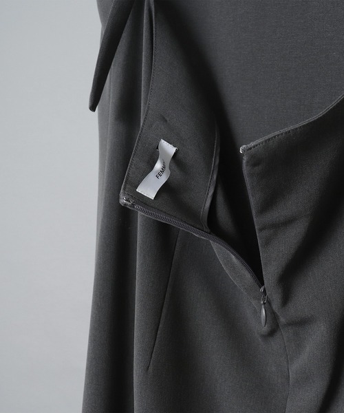 FEMMENT(ファモン)の「【 FEMMENT / ファモン 】 Dry polyester camisole dress / キャミソールドレス(ワンピース・レディース・ダークグレー/ライトカーキ・1)」の12枚目の写真
